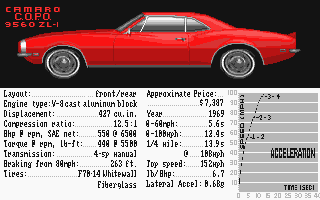 Test Drive II - Muscle Cars [datadisk] atari screenshot